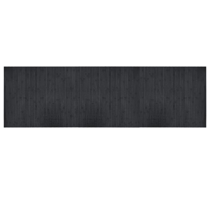 gulvtæppe 60x200 cm rektangulær bambus grå