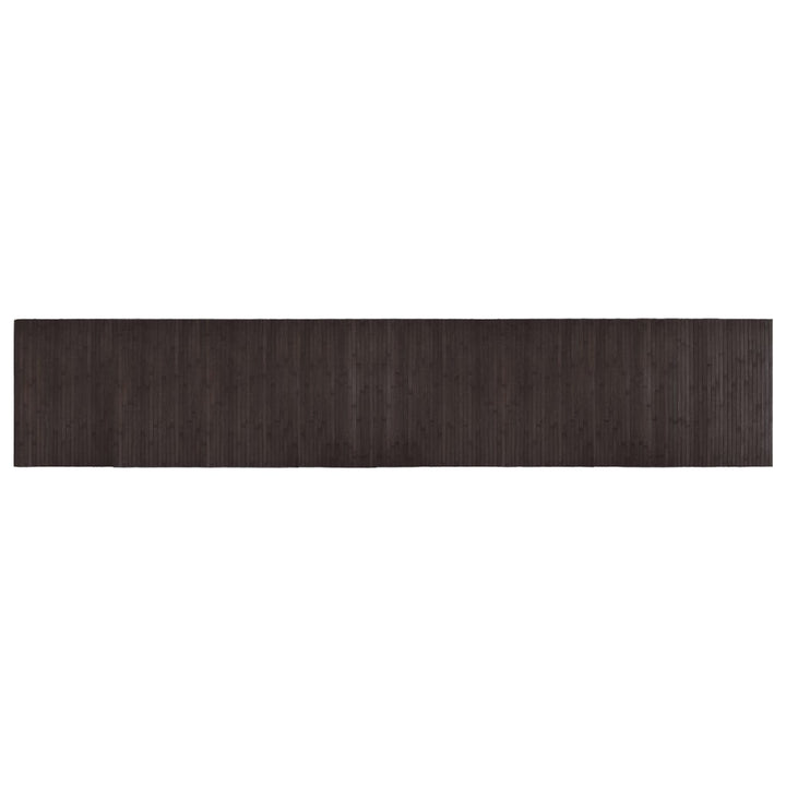 gulvtæppe 60x300 cm rektangulær bambus mørkebrun