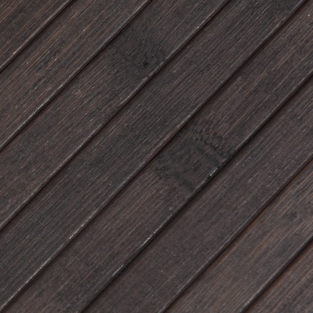 gulvtæppe 60x300 cm rektangulær bambus mørkebrun