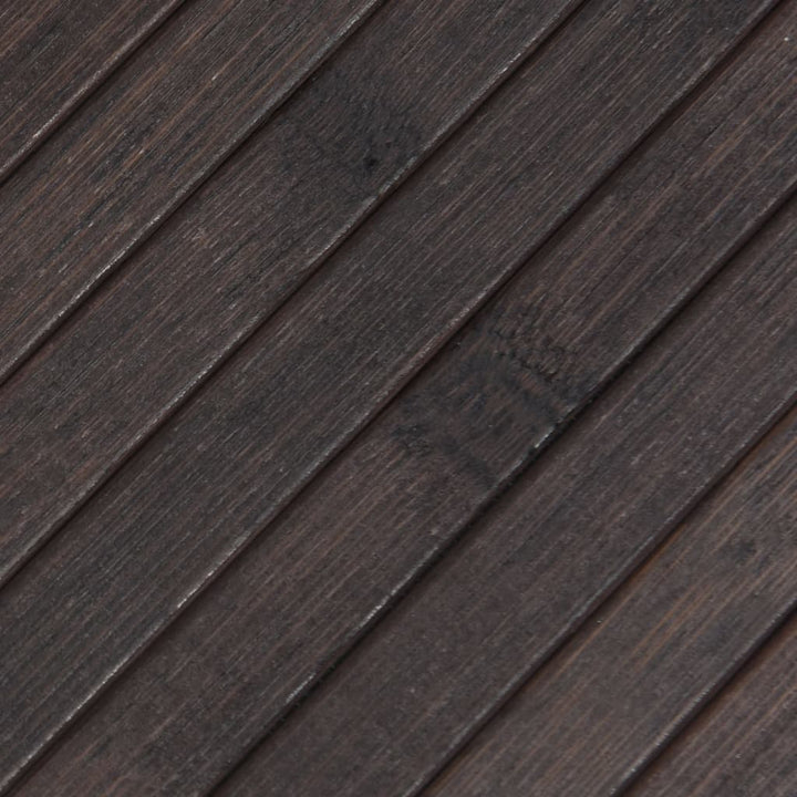 gulvtæppe 60x300 cm rektangulær bambus mørkebrun