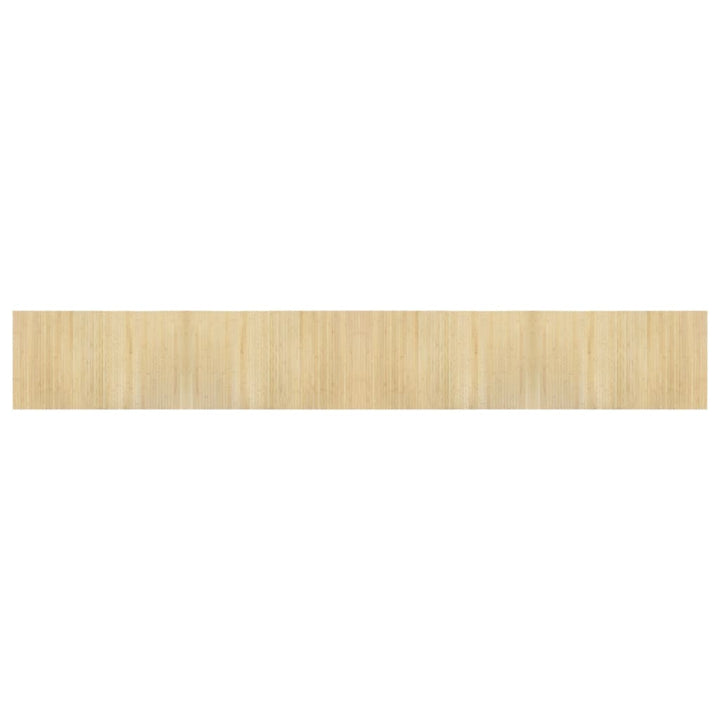 gulvtæppe 60x400 cm rektangulær bambus lys naturfarvet
