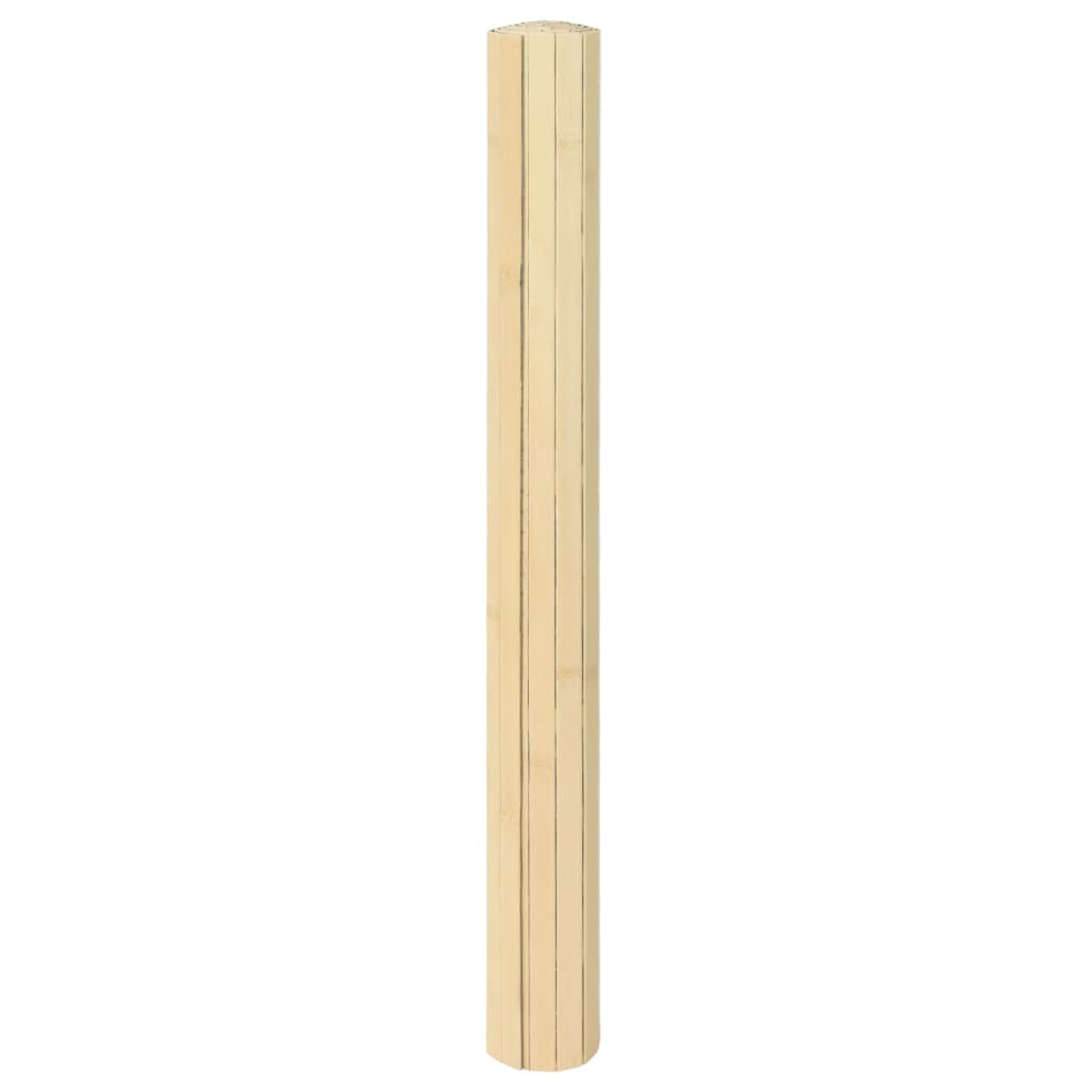 gulvtæppe 60x400 cm rektangulær bambus lys naturfarvet