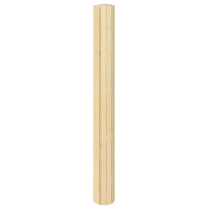 gulvtæppe 60x400 cm rektangulær bambus lys naturfarvet