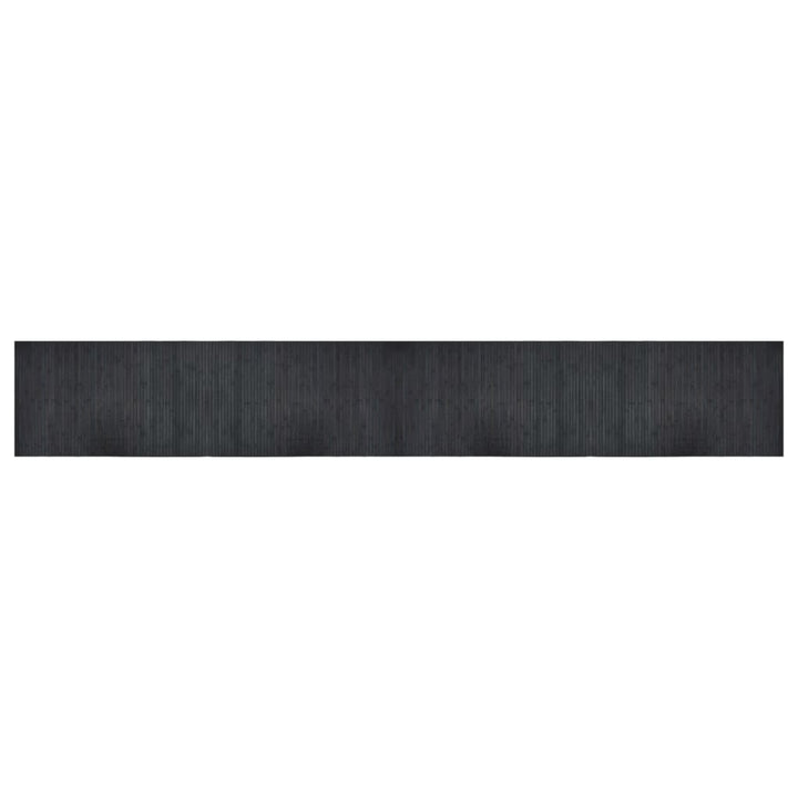 gulvtæppe 60x400 cm rektangulær bambus grå