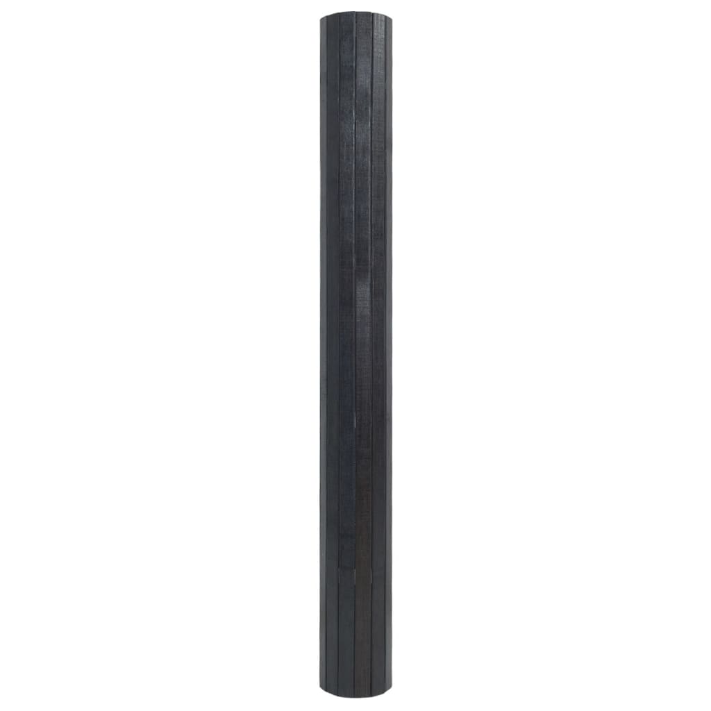 gulvtæppe 60x400 cm rektangulær bambus grå