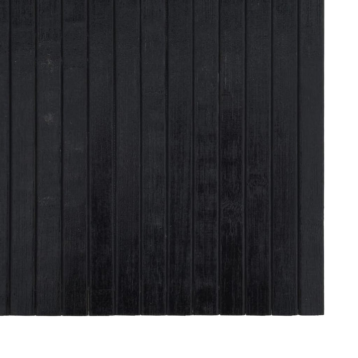gulvtæppe 60x500 cm rektangulær bambus sort
