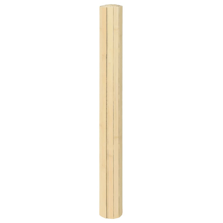 gulvtæppe 60x500 cm rektangulær bambus lys naturfarvet