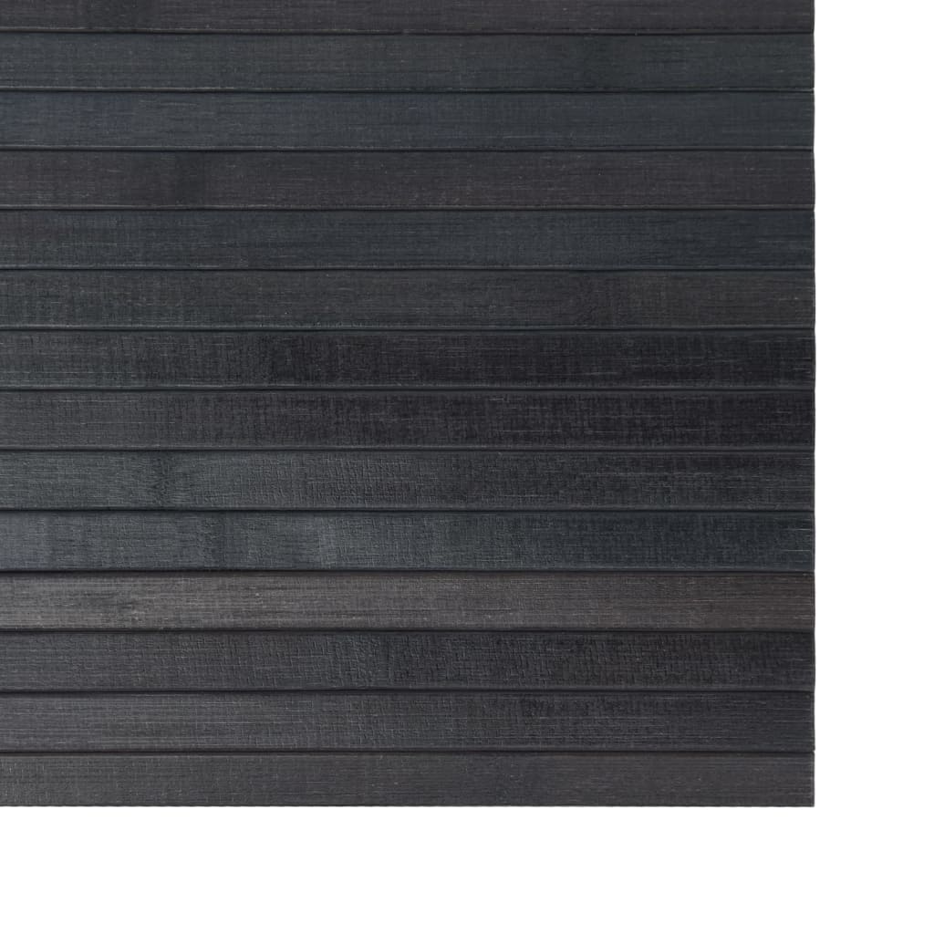 gulvtæppe 60x500 cm rektangulær bambus grå