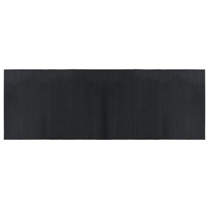 gulvtæppe 70x200 cm rektangulær bambus sort