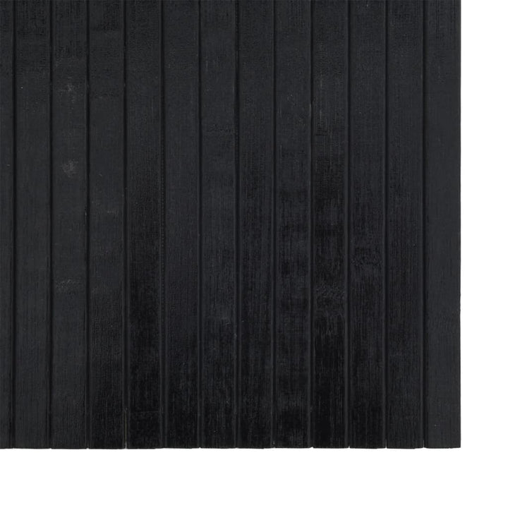 gulvtæppe 70x200 cm rektangulær bambus sort
