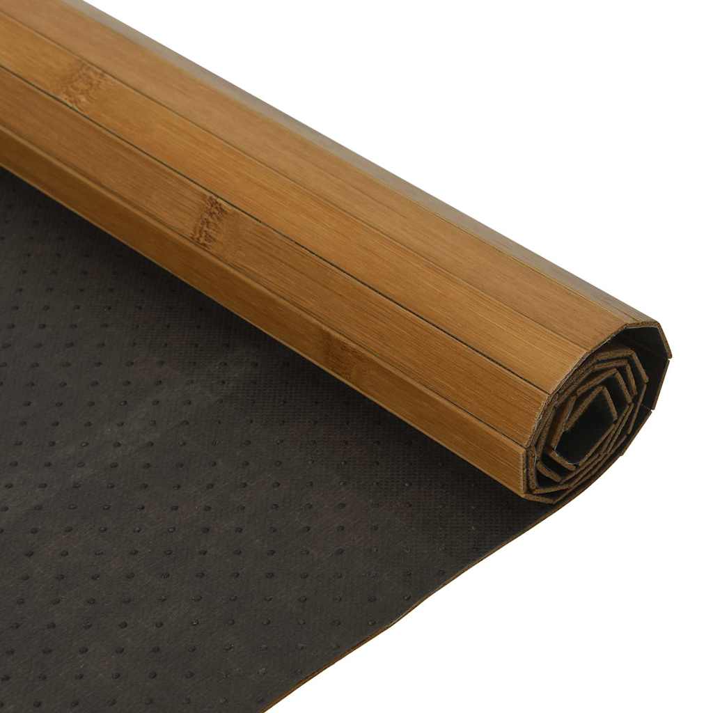gulvtæppe 70x200 cm rektangulær bambus brun