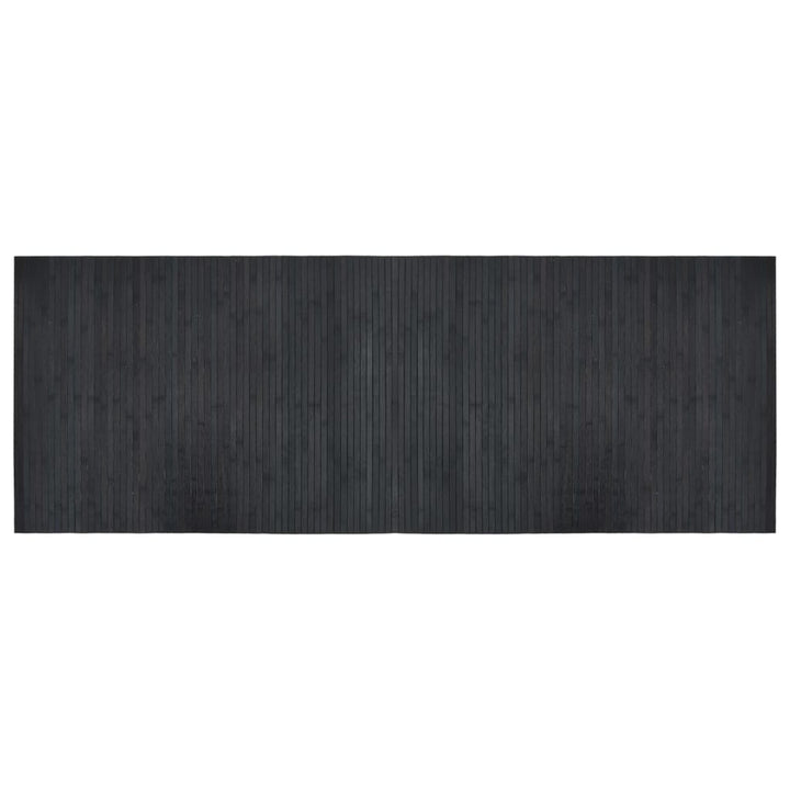 gulvtæppe 70x200 cm rektangulær bambus grå