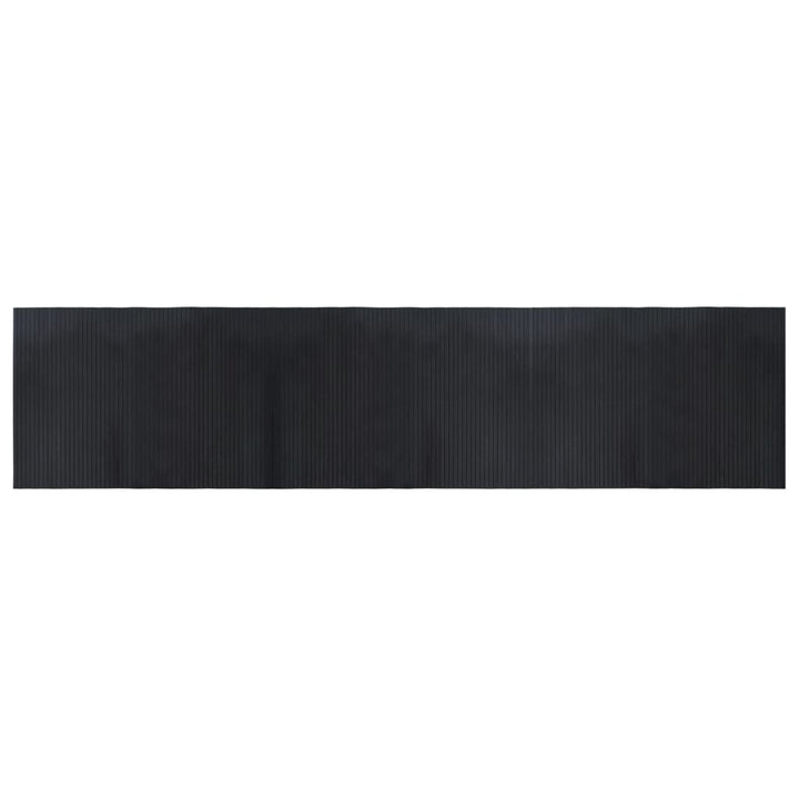 gulvtæppe 70x300 cm rektangulær bambus sort