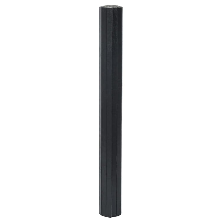 gulvtæppe 70x300 cm rektangulær bambus sort