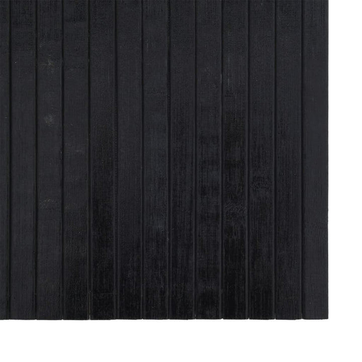gulvtæppe 70x300 cm rektangulær bambus sort