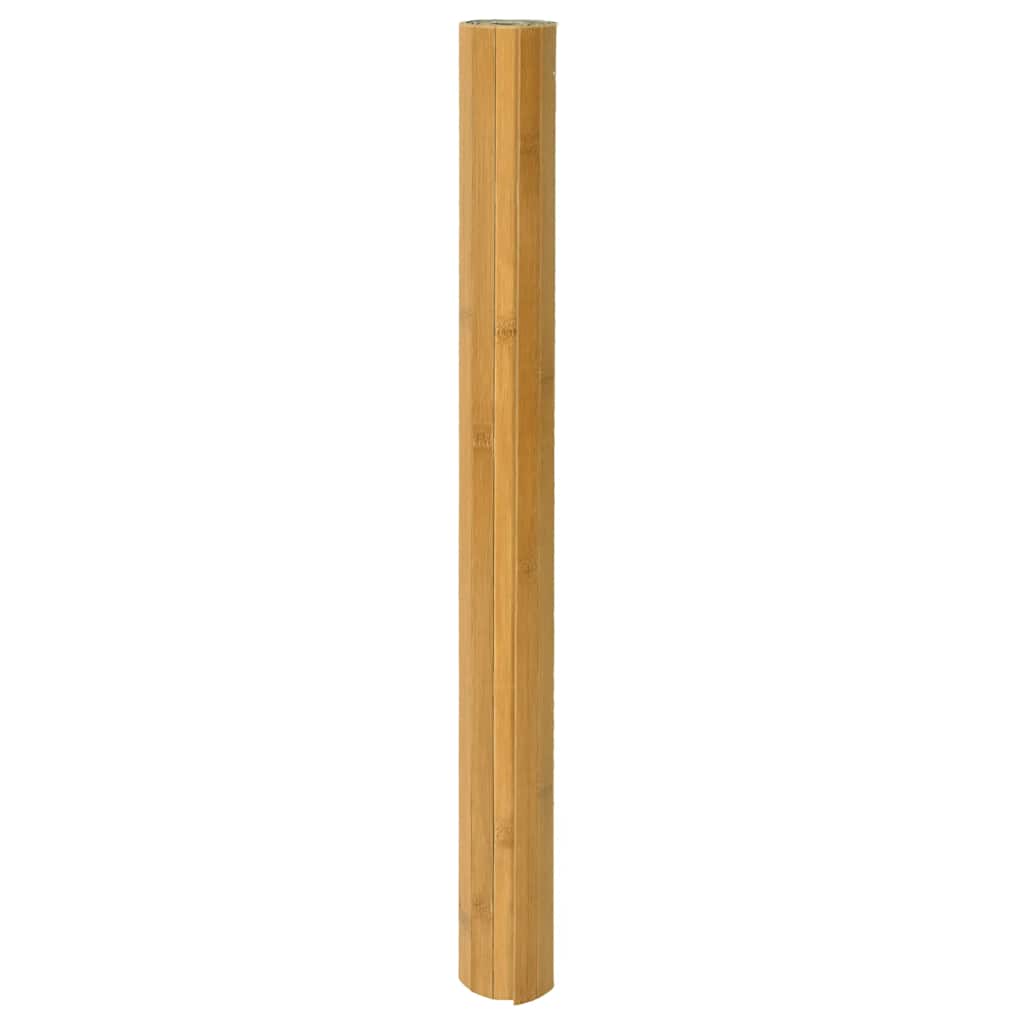 gulvtæppe 70x300 cm rektangulær bambus naturfarvet