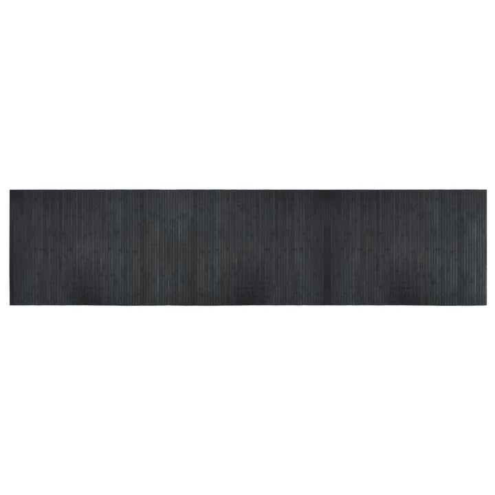 gulvtæppe 70x300 cm rektangulær bambus grå