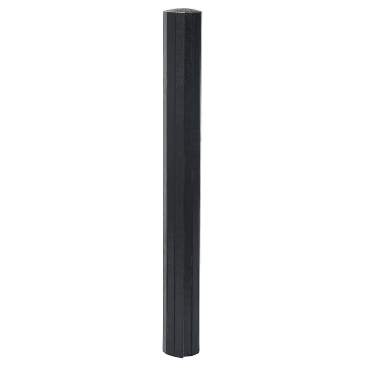gulvtæppe 70x400 cm rektangulær bambus sort