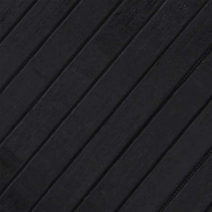 gulvtæppe 70x400 cm rektangulær bambus sort