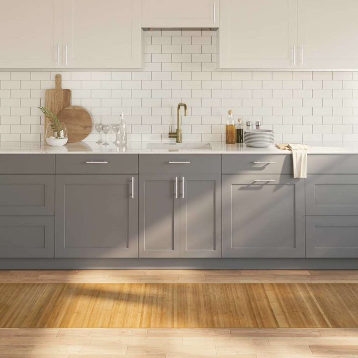 gulvtæppe 70x400 cm rektangulær bambus naturfarvet