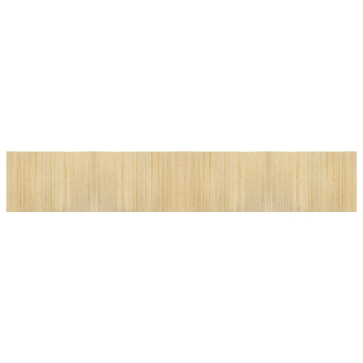 gulvtæppe 70x400 cm rektangulær bambus lys naturfarvet