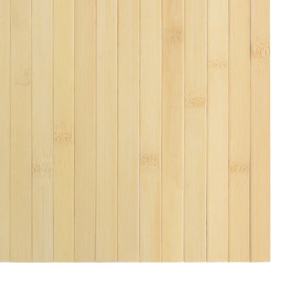gulvtæppe 70x400 cm rektangulær bambus lys naturfarvet