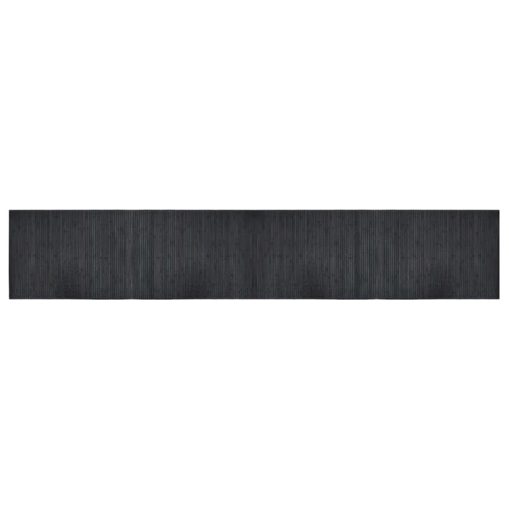 gulvtæppe 70x400 cm rektangulær bambus grå
