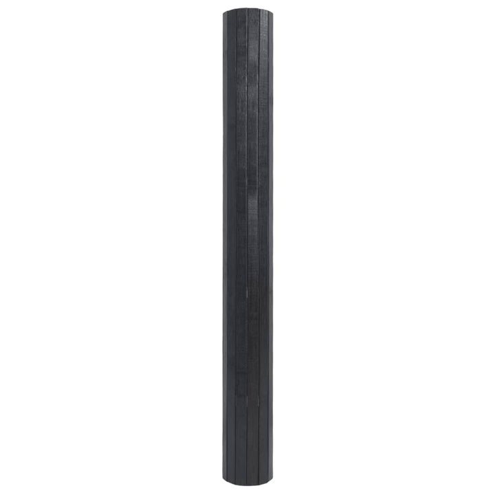 gulvtæppe 70x400 cm rektangulær bambus grå