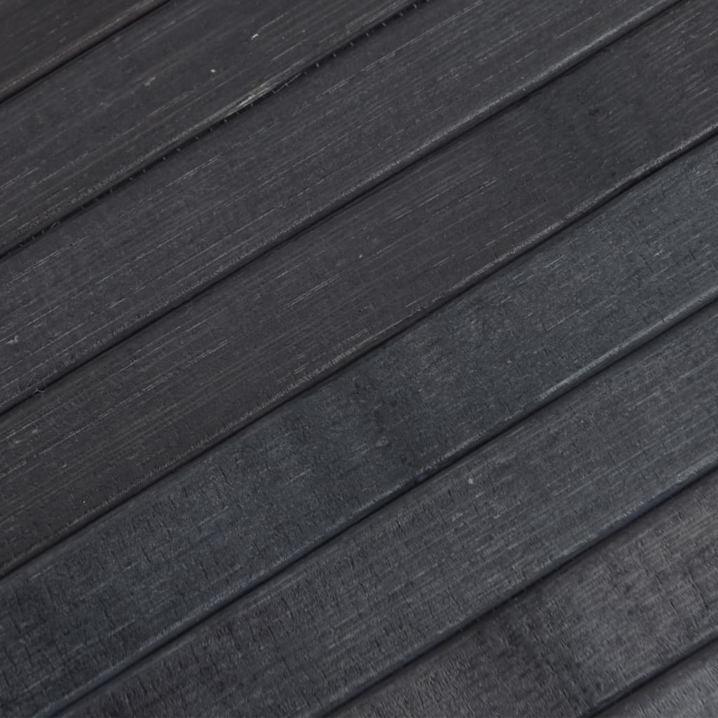 gulvtæppe 70x400 cm rektangulær bambus grå