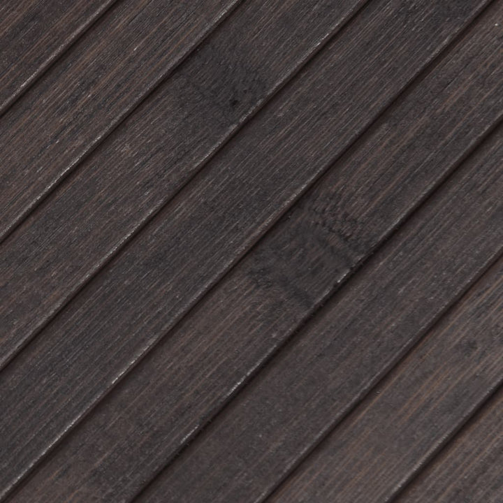 gulvtæppe 70x400 cm rektangulær bambus mørkebrun
