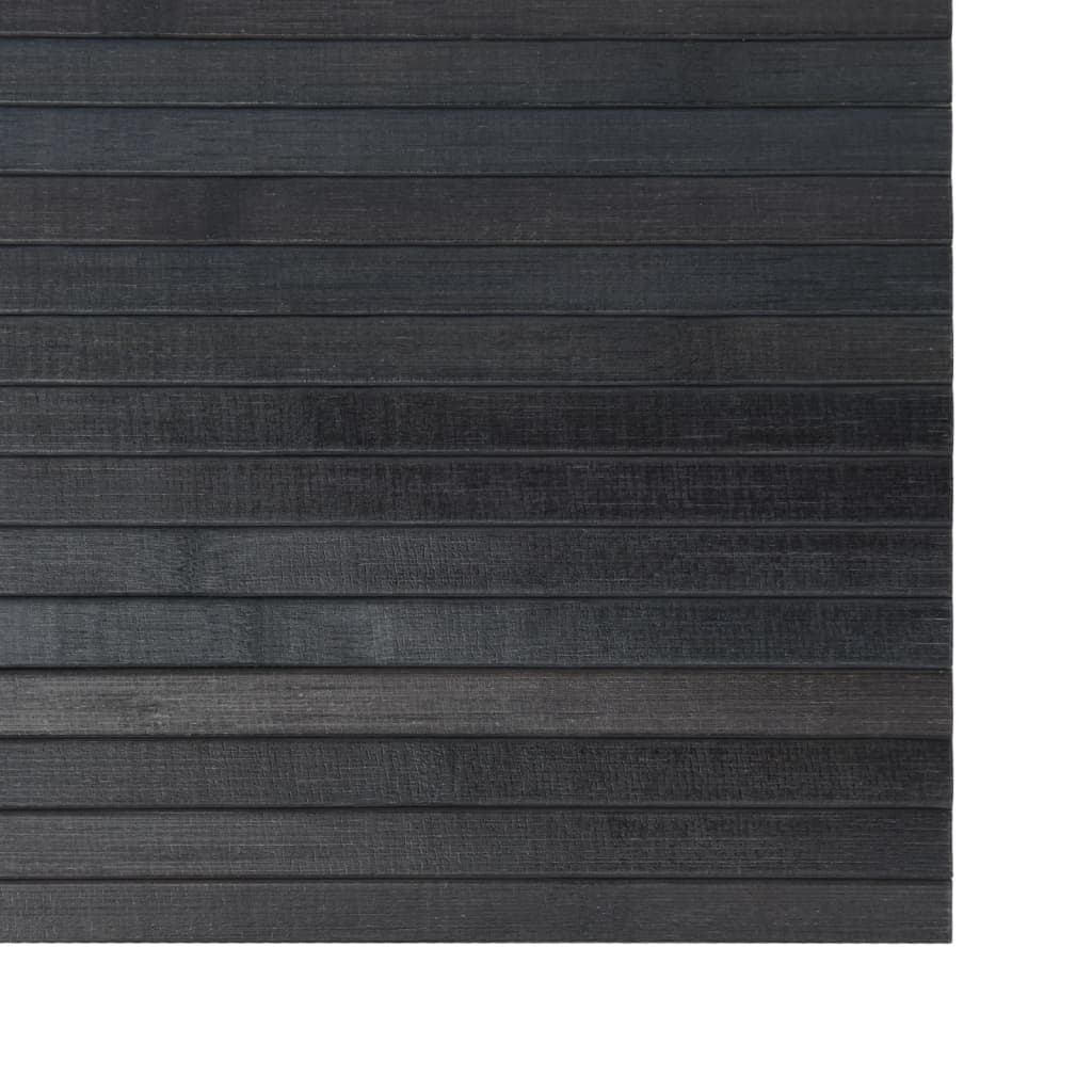 gulvtæppe 70x500 cm rektangulær bambus grå