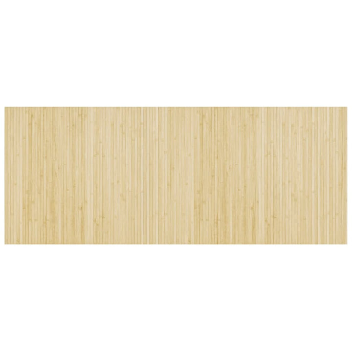 gulvtæppe 80x200 cm rektangulær bambus lys naturfarvet