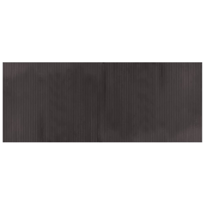 gulvtæppe 80x200 cm rektangulær bambus mørkebrun