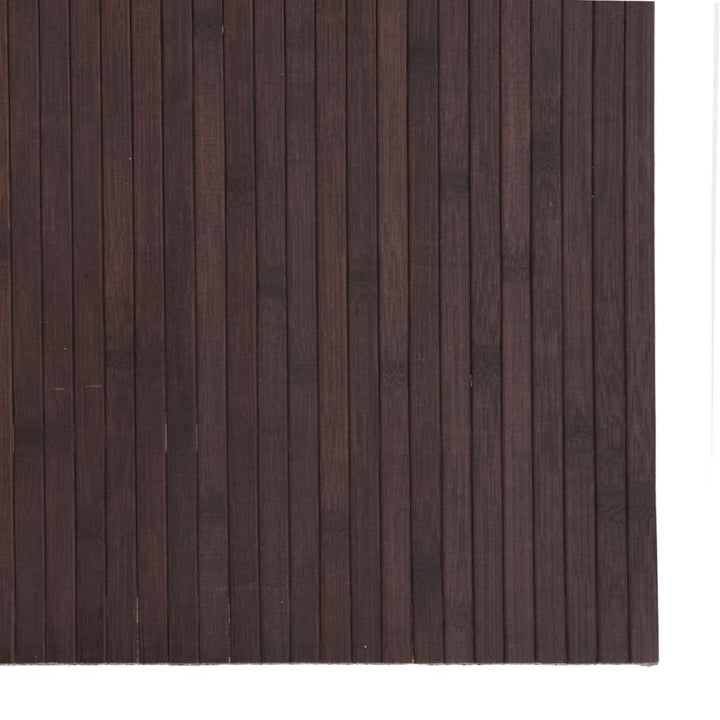 gulvtæppe 80x200 cm rektangulær bambus mørkebrun