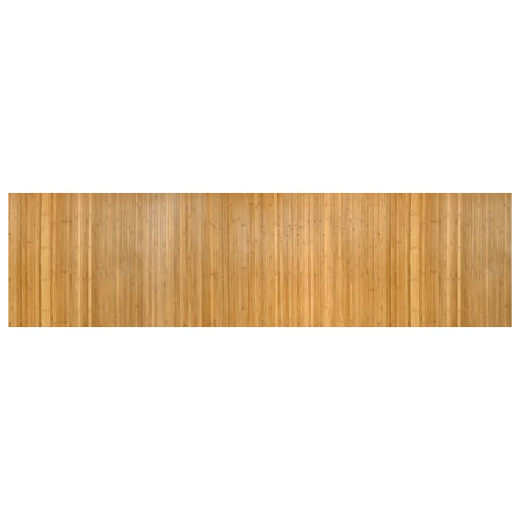 gulvtæppe 80x300 cm rektangulær bambus naturfarvet