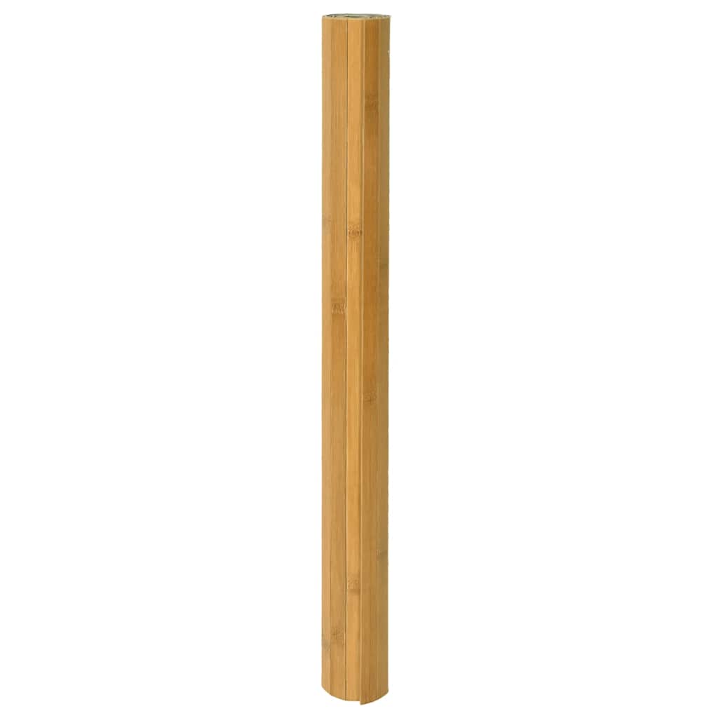 gulvtæppe 80x300 cm rektangulær bambus naturfarvet