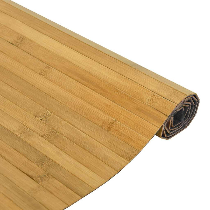 gulvtæppe 80x300 cm rektangulær bambus naturfarvet