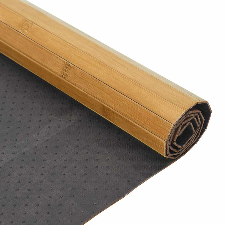 gulvtæppe 80x300 cm rektangulær bambus naturfarvet