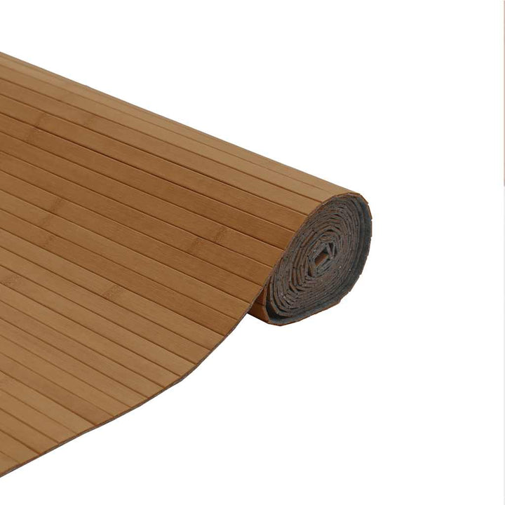gulvtæppe 80x300 cm rektangulær bambus brun
