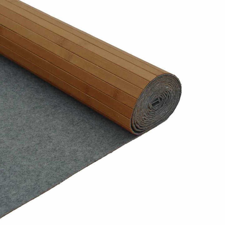 gulvtæppe 80x300 cm rektangulær bambus brun