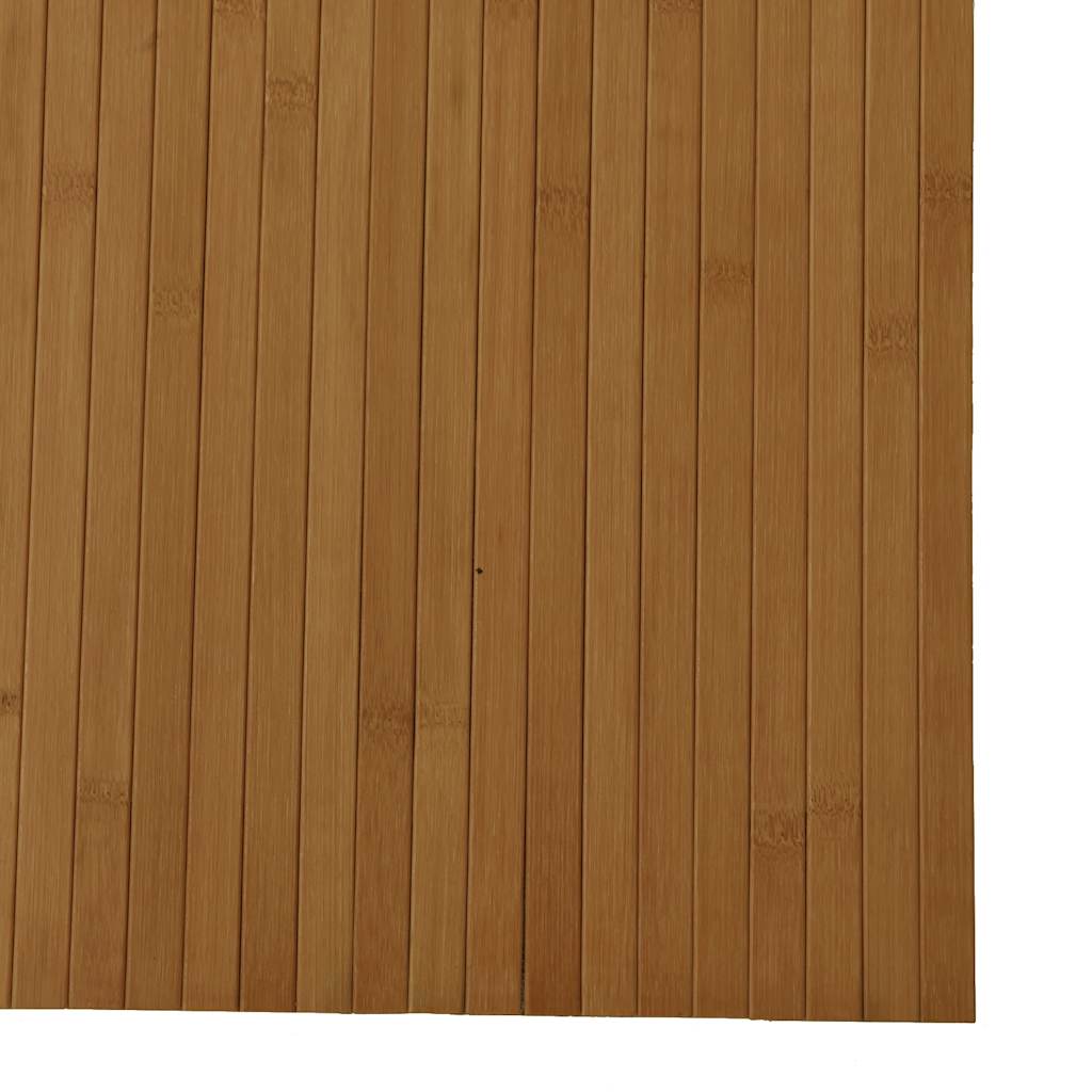gulvtæppe 80x300 cm rektangulær bambus brun