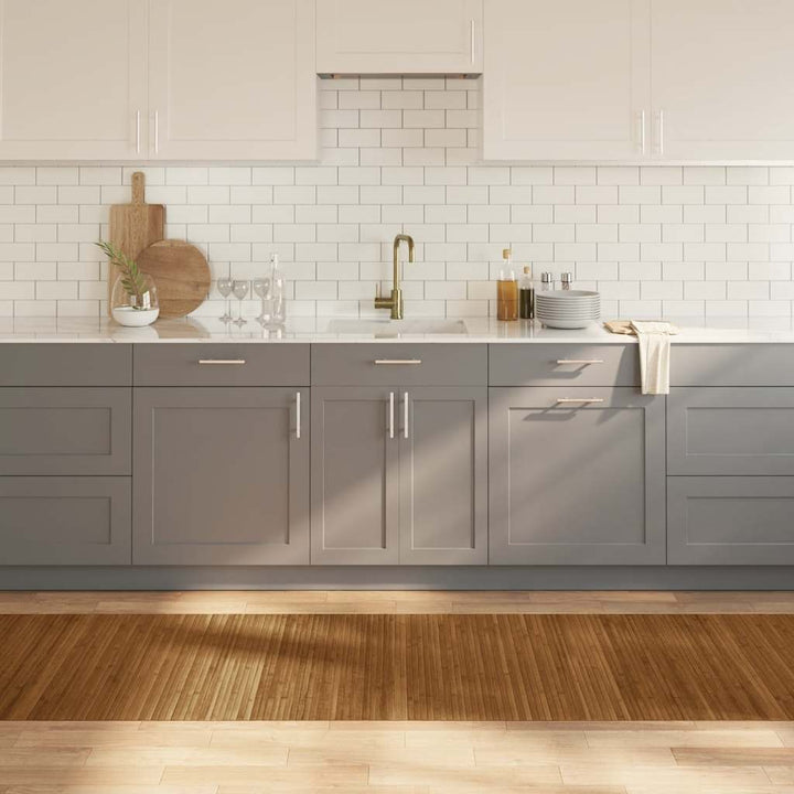 gulvtæppe 80x300 cm rektangulær bambus brun