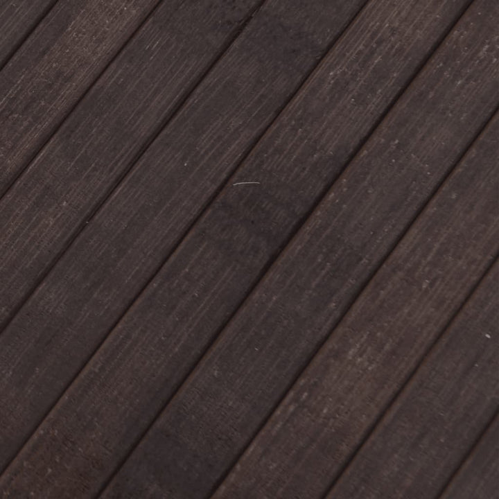 gulvtæppe 80x300 cm rektangulær bambus mørkebrun