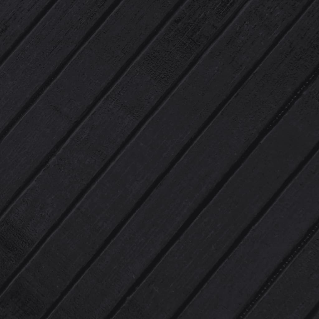 gulvtæppe 80x400 cm rektangulær bambus sort