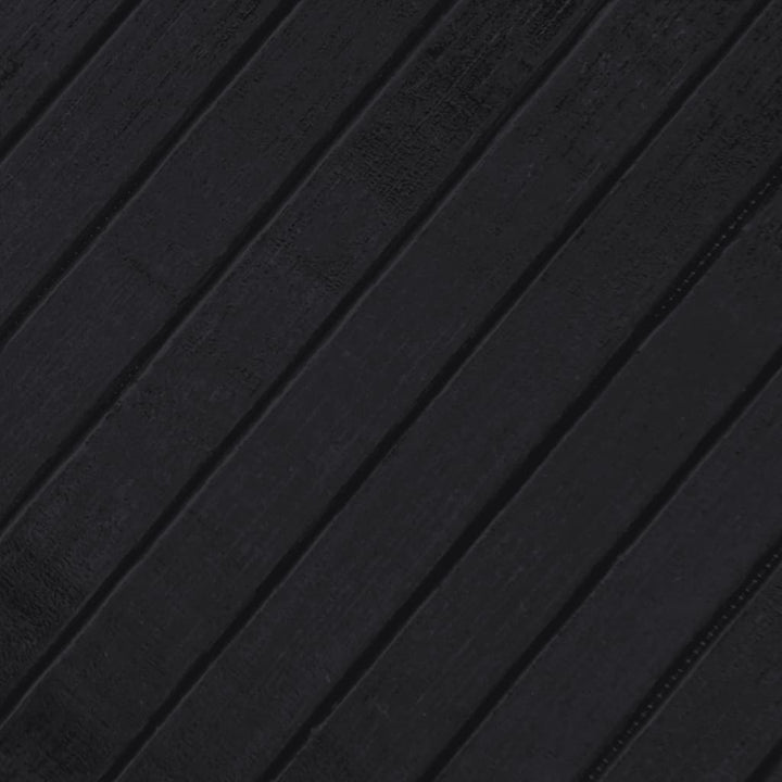 gulvtæppe 80x400 cm rektangulær bambus sort