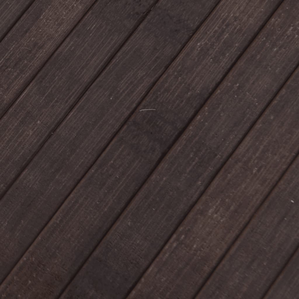 gulvtæppe 80x400 cm rektangulær bambus mørkebrun
