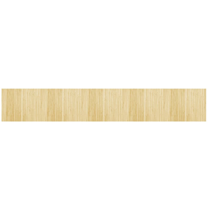 gulvtæppe 80x500 cm rektangulær bambus lys naturfarvet