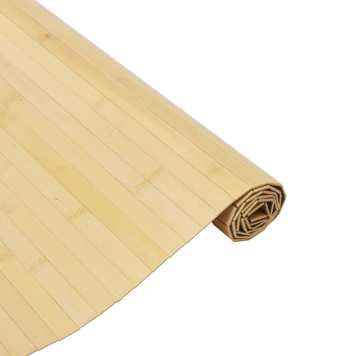 gulvtæppe 80x500 cm rektangulær bambus lys naturfarvet