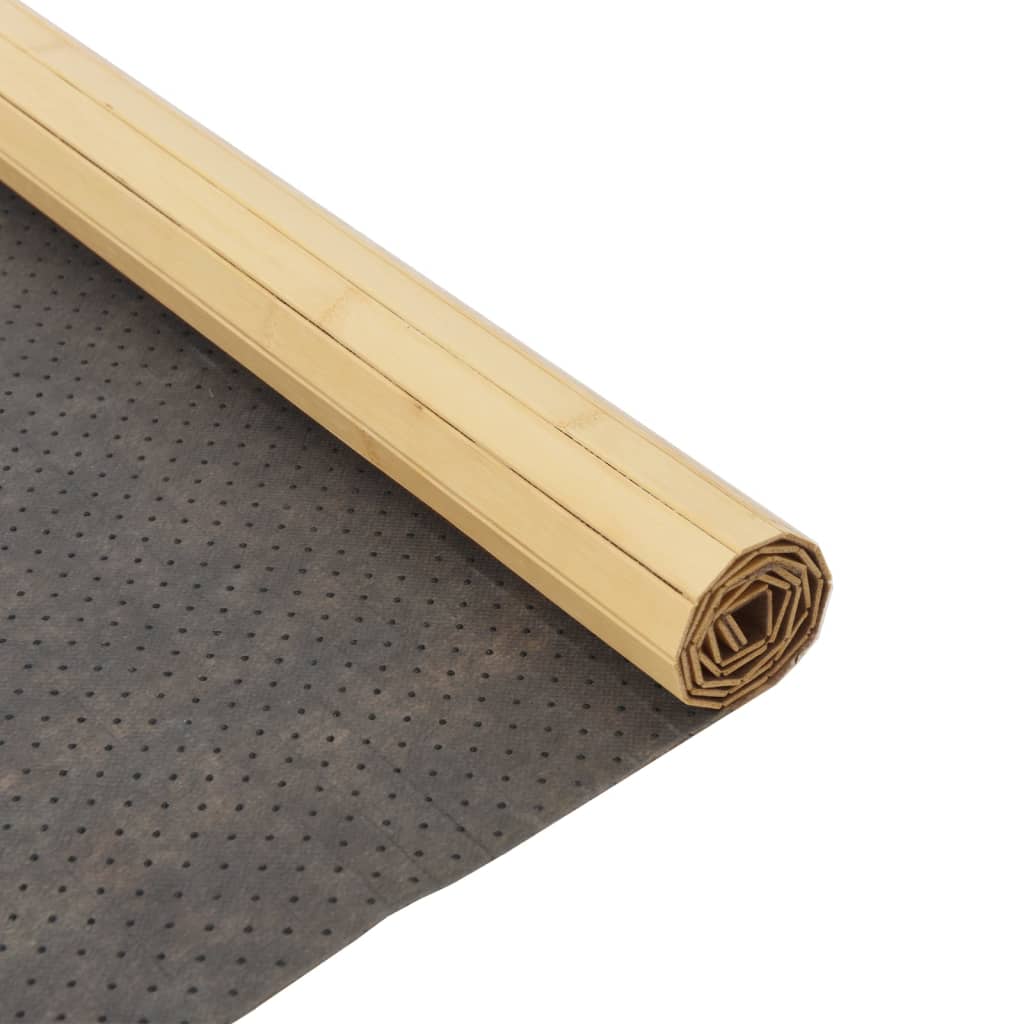 gulvtæppe 80x500 cm rektangulær bambus lys naturfarvet