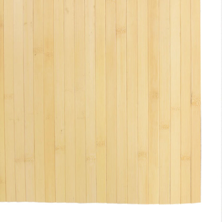 gulvtæppe 80x500 cm rektangulær bambus lys naturfarvet